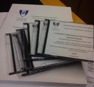 my thesis being delivered at IST Graduation office