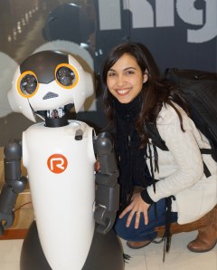 Me and the new version of Robovie.